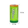 LiFePo4 - CR123A battery - rechargeable - 1350mAh - 3VBattery