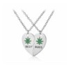 Heart shaped pendant with necklace - BEST BUDS - 2 piecesNecklaces