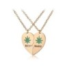Heart shaped pendant with necklace - BEST BUDS - 2 piecesNecklaces