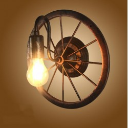 Vintage industrial wheel - wall lampWall lights
