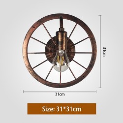 Vintage industrial wheel - wall lampWall lights