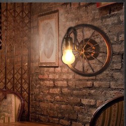 Vintage industrial wheel - wall lampWall lights