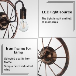 Vintage industrial wheel - wall lampWall lights