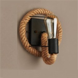 Retro wall lamp - hemp rope styleWall lights