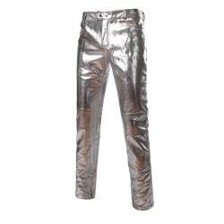 Fashionable shiny metallic pantsPants