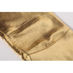 Fashionable shiny metallic pantsPants