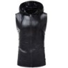 Shiny metallic hooded vestJackets