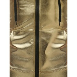 Shiny metallic hooded vestJackets