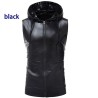 Shiny metallic hooded vestJackets