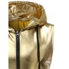 Shiny metallic hooded vestJackets