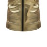 Shiny metallic hooded vestJackets