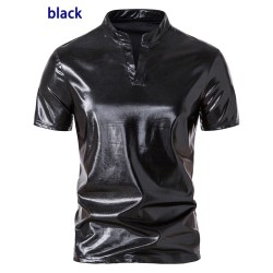 Shiny metallic short sleeve t-shirtT-shirts