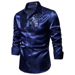 Shiny metallic long sleeve shirt - with decorative sequinsT-shirts