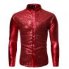 Shiny metallic long sleeve shirt - with sequins decorationsT-shirts