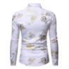 Luxurious long sleeve shirt - printed golden rosesT-shirts