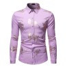 Luxurious long sleeve shirt - printed golden rosesT-shirts