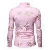 Luxurious long sleeve shirt - printed golden rosesT-shirts