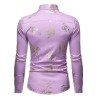 Luxurious long sleeve shirt - printed golden rosesT-shirts
