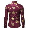Luxurious long sleeve shirt - printed golden rosesT-shirts