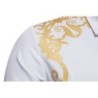Elegant long sleeve shirt - luxury golden baroque printT-shirts