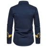 Elegant long sleeve shirt - luxury golden baroque printT-shirts