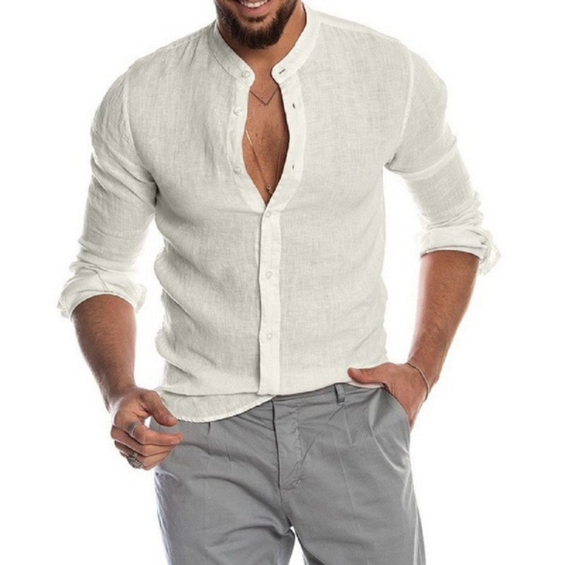 Classic long sleeve linen shirtT-shirts