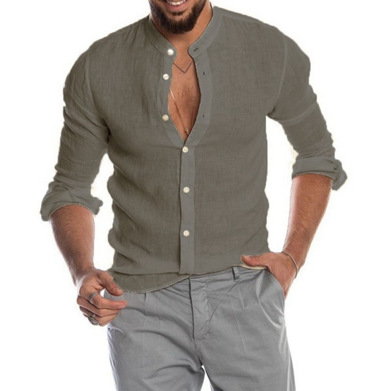 Classic long sleeve linen shirtT-shirts