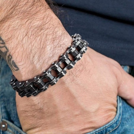 Retro stainless steel bracelet - motorcycle chain designBracelets