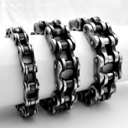 Stainless steel bracelet - motorcycle chain linksBracelets