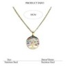 Turkish eye / tree of life pendant - with necklace - stainless steelNecklaces