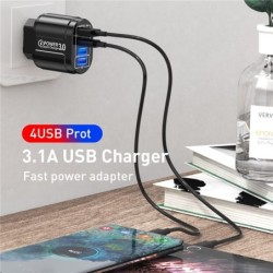 4-port USB charger - fast charge QC 3.0 - 48WChargers