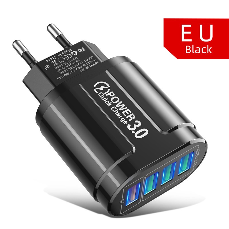 4-port USB charger - fast charge QC 3.0 - 48WChargers