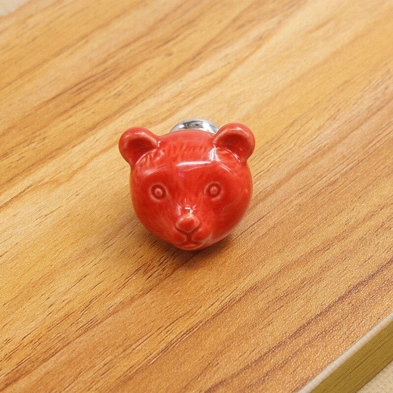 3D ceramic bear - furniture handles - knobsFurniture