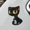 Big eyed black cat - car stickerStickers