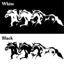 Vinyl car sticker - three horsesStickers