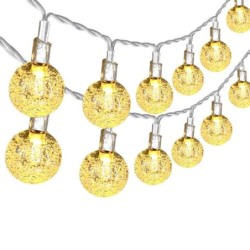 LED string - garland with balls - battery poweredChristmas