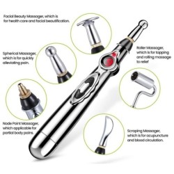 Multifunction electric massage pen - acupuncture - pain relief - beauty roller - with laser lightMassage