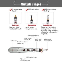 Multifunction electric massage pen - acupuncture - pain relief - beauty roller - with laser lightMassage
