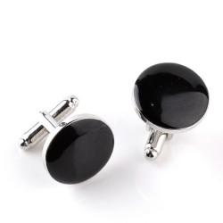 Classic round silver cufflinksCufflinks