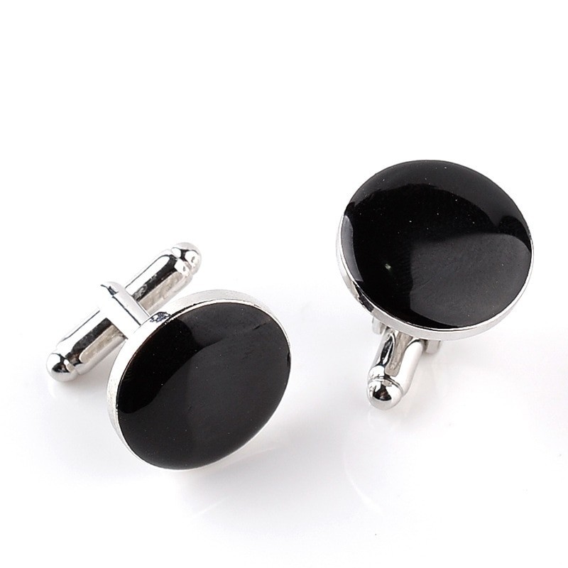 Classic round silver cufflinksCufflinks