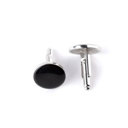 Classic round silver cufflinksCufflinks