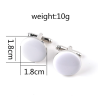 Classic round silver cufflinksCufflinks
