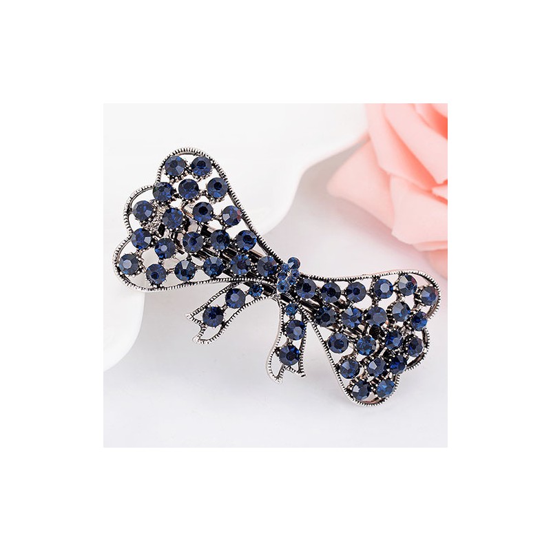 Elegant blue crystal hairpin - flowers / butterflies / bowknotHair clips