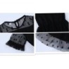 Elegant black chiffon dress with dotsClothing