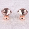Rose gold furniture handles - knobs with crystal - 10 piecesFurniture