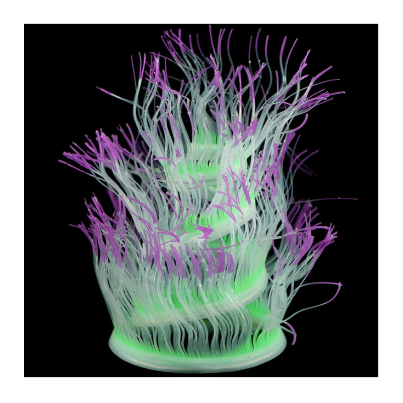 Aquarium decoration - silicone luminous sea anemoneDecorations