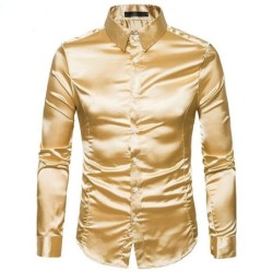 Satin long sleeve shirtT-shirts