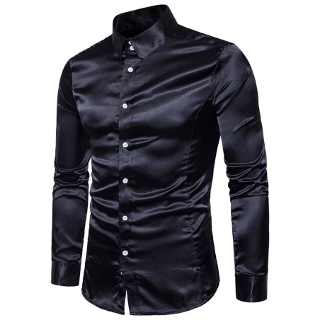 Satin long sleeve shirtT-shirts