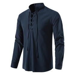 Classic long sleeve shirt - tie up necklineT-shirts
