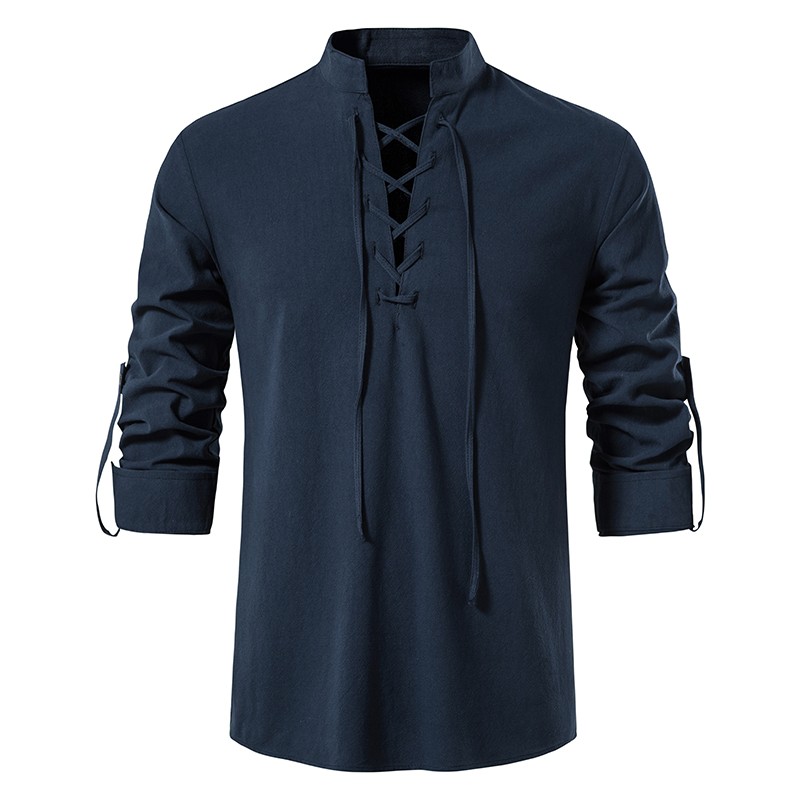 Classic long sleeve shirt - tie up necklineT-shirts